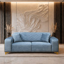 Modern 3-piece sofa set (plywood wood, Beech and Musky) – Color: Turquoise – Troy