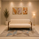 Modern 3-piece sofa set (Plywood and Beech wood) – Color: White – Grande