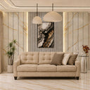 Modern 3-Piece living room (Plywood, Beech wood, and Musky wood) - Color: Beige - Moana