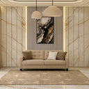Modern 3-Piece living room (Plywood, Beech wood, and Musky wood) - Color: Beige - Moana