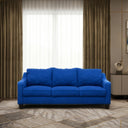 Modern 3-piece sofa set (plywood wood, Beech, Musky) – Color: Blue - VECTORIA