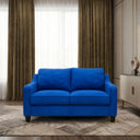 Modern 3-piece sofa set (plywood wood, Beech, Musky) – Color: Blue - VECTORIA