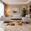 Modern 3-piece sofa set (plywood, Beech and Musky Wood) – Color: Off-White –suva