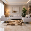 Modern 3-piece sofa set (plywood, Beech and Musky Wood) – Color: Off-White –suva