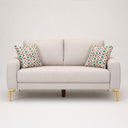 Modern 3-piece sofa set (plywood, Beech and Musky Wood) – Color: Off-White –suva