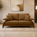 Modern 3-piece sofa set (Beech and Plywood Wood) – Color: Brown – Spider
