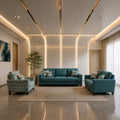 Modern 3-piece sofa set (plywood wood, Beech and Musky) – Color: Turquoise  – Star