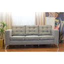 Modern Sofa Set 3 Pieces (MDF and Musky Wood) – Color: Light Gray- izel