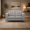 Modern Sofa Set 3 Pieces (MDF and Musky Wood) – Color: Light Gray- izel