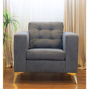 Modern Sofa Set 3 Pieces (MDF and Musky Wood) – Color: Dark Gray- izel