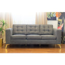Modern Sofa Set 3 Pieces (MDF and Musky Wood) – Color: Dark Gray- izel
