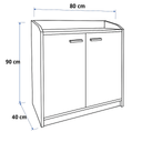 جزامة أحذية، 80 x 40 x 90 سم - بني - AZ111316