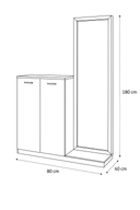 جزامة أحذية، 180 x 80 x 40 سم - بني - AZ111318