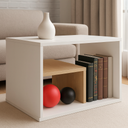 كونسول استقبال، 80 x 50 x 40 سم - أبيض وخشبي - AZ111329
