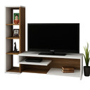 ترابيزة تلفزيون، 160 x 160 x 40 سم - بني وأبيض - AZ111341