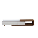 TV Table 190x40x40 cm + Console Table 110x50x40 cm - Brown and White - AZ3003