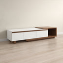 TV Table 190x40x40 cm + Console Table 110x50x40 cm - Brown and White - AZ3003