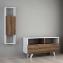 ترابيزة تلفزيون، 90 × 30 × 45 سم - بني وأبيض - AZ30030