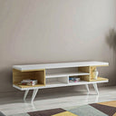 ترابيزة تلفزيون، 150 × 30 × 50 سم - أبيض وخشبي - AZ30037
