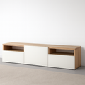 طاولة تلفزيون، 150 × 40 × 50 سم - خشبي وأبيض - AZ30046