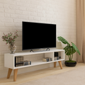 ترابيزة تلفزيون، 140 × 30 × 40 سم - أبيض - AZ3004