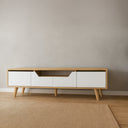 ترابيزة تلفزيون، 180 × 30 × 40 سم - خشبي وأبيض - AZ3005