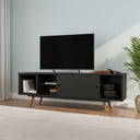 ترابيزة تلفزيون، 160 × 38 × 55 سم - أسود وخشبي - AZ30060