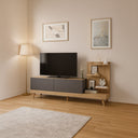 ترابيزة تلفزيون، 180 × 40 × 35 سم - خشبي ورمادي - AZ3008