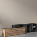 ترابيزة تلفزيون، 200 × 35 × 55 سم - خشبي ورمادي - AZ3009