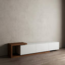 ترابيزة تلفزيون، 160 × 30 × 35 سم - أبيض وبني - AZ30010