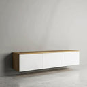 ترابيزة تلفزيون، 160 × 30 × 40 سم - أبيض وخشبي - AZ30013