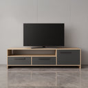 ترابيزة تلفزيون، 150 × 30 × 45 سم - رمادي وخشبي - AZ30015