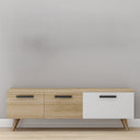 ترابيزة تلفزيون، 140 × 30 × 45 سم - خشبي وأبيض - AZ30022