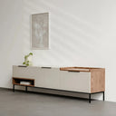 ترابيزة تلفزيون، 180 × 45 × 45 سم - أبيض وخشبي - AZ30023