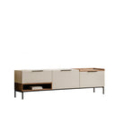 ترابيزة تلفزيون، 180 × 45 × 45 سم - أبيض وخشبي - AZ30023