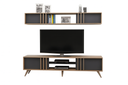 ترابيزة تلفزيون، 180 × 45 × 50 سم - رمادي وخشبي - AZ30024