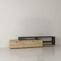 ترابيزة تلفزيون، 220 × 35 × 45 سم - خشبي ورمادي - AZ30027