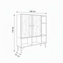 جزامة أحذية، 100 × 35 × 110 سم - بني ورمادي - AZ40013