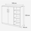 جزامة أحذية، 100 × 40 × 120 سم - بني - AZ40022