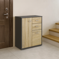 جزامة أحذية، 80 × 40 × 105 سم - خشبي ورمادي - AZ40041