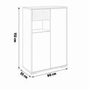 جزامة أحذية، 80 × 35 × 112 سم - رمادي وأبيض - AZ40050
