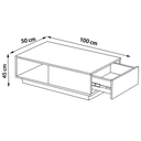 كونسول استقبال، 100  × 50 × 45 سم - أبيض - AZH-00050