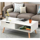 كونسول استقبال، 90 × 42 × 50 سم - أبيض وخشبي - AZH-00030