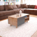 كونسول استقبال، 100  × 48 × 45 سم - رمادي وخشبي - AZH-00037