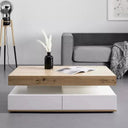 كونسول استقبال، 100  × 60 × 40 سم - أبيض وخشبي - AZH-00040