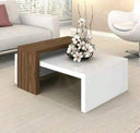 كونسول استقبال، 80  × 50 × 40 سم - خشبي وأبيض - AZH-00044