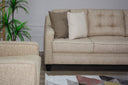 Modern 3-Piece living room (Plywood, Beech wood, and Musky wood) - Color: Beige - Moana