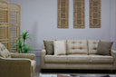 Modern 3-Piece living room (Plywood, Beech wood, and Musky wood) - Color: Beige - Moana