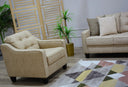 Modern 3-Piece living room (Plywood, Beech wood, and Musky wood) - Color: Beige - Moana