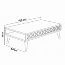كونسول استقبال، 100 × 60 × 38 سم - بني وأبيض - AZH-00025